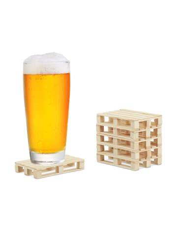 relaxdays 48x Palettenuntersetzer in Natur