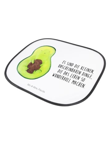 Mr. & Mrs. Panda Sonnenblende Auto Avocado Kern mit Spruch in Weiß