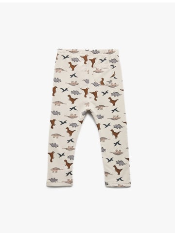 KOTON SWEAT BOTTOMS in Ekru Gemustert