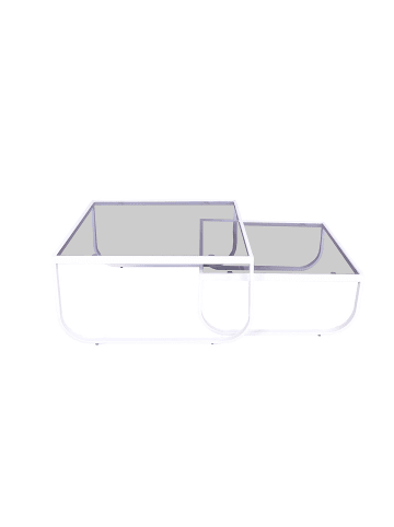 ebuy24 Couchtisch Rocker Weiß 81 x 81 cm