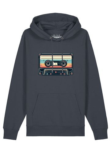 wat? Apparel Sweatshirt Retro Kassette in India Ink Grey