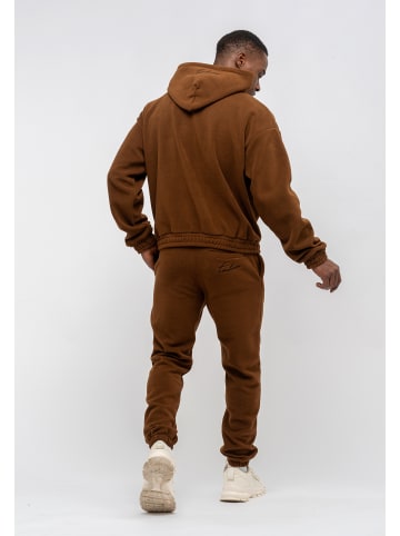 Tom Barron Trainingsanzug Tom Barron Tracksuit With Fleece Fabric Patch Logo in BRAUN