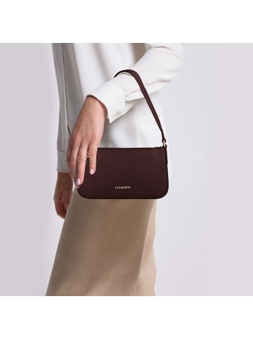 Lazarotti Bologna Leather Pochette Schultertasche Leder 22 cm in burgundy