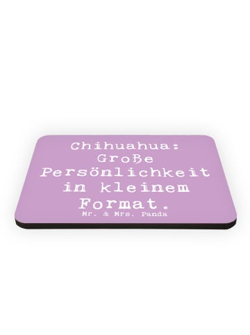 Mr. & Mrs. Panda Magnet Spruch Chihuahua Persönlichkeit mit Spruch in Lavendeltraum