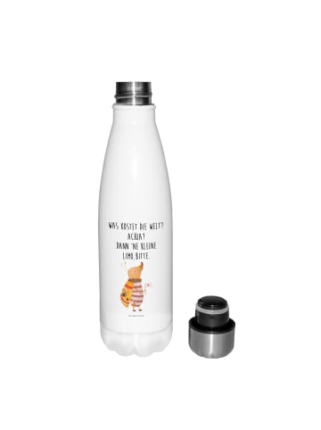 Mr. & Mrs. Panda Thermosflasche Nachtfalter Fähnchen mit Spruch in Weiß