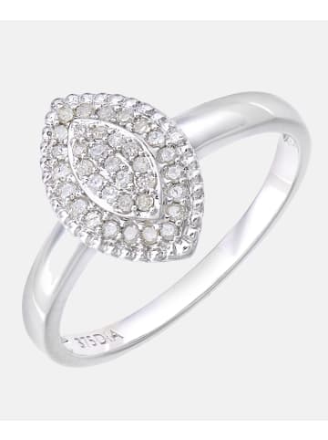 Diamant L'éternel Cluster-Ring aus 375 Weißgold mit 0.16 Karat Diamant