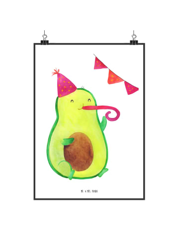 Mr. & Mrs. Panda Poster Avocado Geburtstag ohne Spruch in Weiß