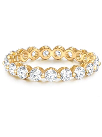 Yokoamii Ring Metall-Legierung Glaskristall in gelbgold