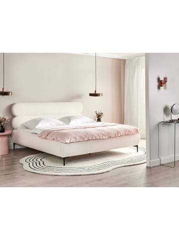 Beliani Doppelbett LESSAY in Weiß/Schwarz - (W) 195 x (H) 103 x (L) 213 cm
