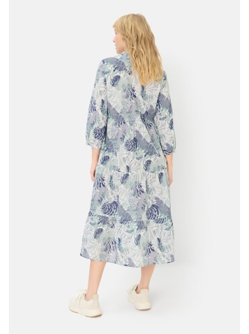 Camel Active Mittellanges Sommerkleid mit Allover-Print in Jade AOP