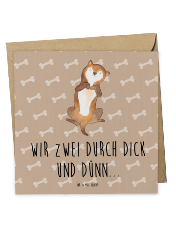 Mr. & Mrs. Panda Deluxe Karte Hund Streicheln mit Spruch in Hundeglück