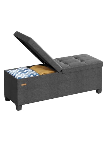 SONGMICS Sitzbank Melisa in Grau - (B)110 x (H)40 x (T)38 cm