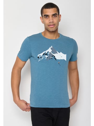 GreenBomb T-Shirt Nature Mountain Ski in Stahlblau