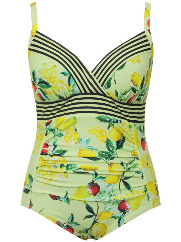 Ulla Popken Badeanzug in zitronengelb