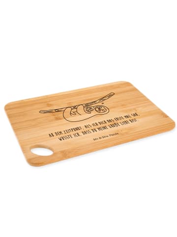 Mr. & Mrs. Panda schneidbrett Faultier Kind mit Spruch in Braun