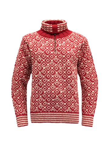 DEVOLD SVALBARD WOOL ZIP NECK in Weiß