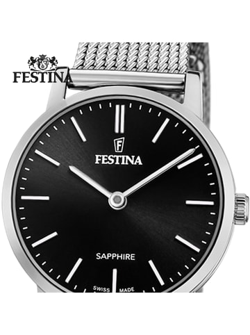 Festina Analog-Armbanduhr Festina Swiss Made silber klein (ca. 29mm)