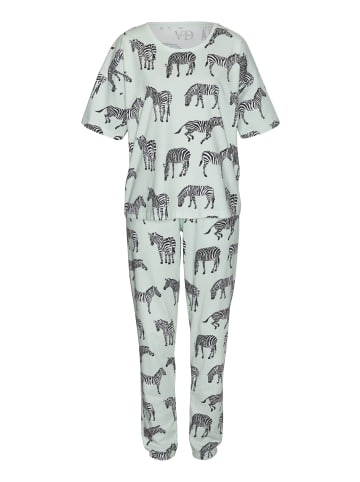 VIVANCE DREAMS Pyjama in mint-gemustert