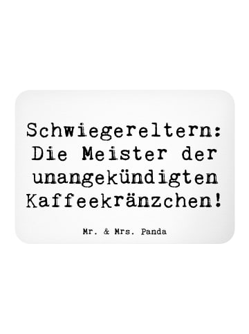 Mr. & Mrs. Panda magnet Spruch Schwiegereltern Meister mit Spruch in Weiß