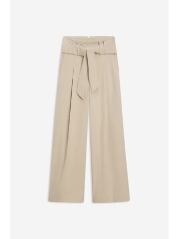 Cinque Gerade geschnittene Baumwollhose mit ausgestelltem Bein in Hellbeige