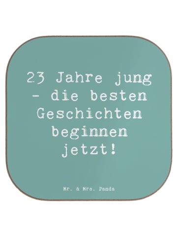 Mr. & Mrs. Panda Holz Untersetzer Spruch 23. Geburtstag Geschich... in Meeresbrise