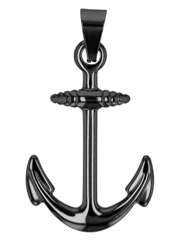 Adeliás Unisex Anhänger aus Edelstahl in schwarz