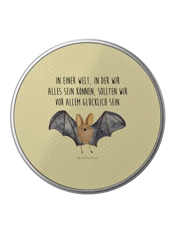 Mr. & Mrs. Panda Dose Fledermaus Flügel mit Spruch in Gelb Pastell