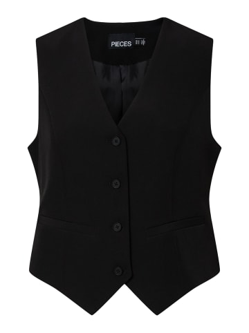 Pieces Weste in Black