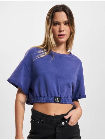 Calvin Klein Cropped T-Shirts in wild bluebell