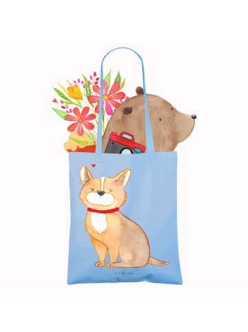 Mr. & Mrs. Panda Tote Bag Hund Glück ohne Spruch in Sky Blue