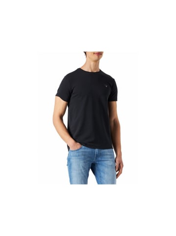 Gant Rundhals T-Shirt in schwarz