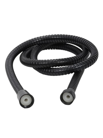 Bathroom Solutions Duschschlauch aus Edelstahl, Gewinde 1/2 in Schwarz, 150 cm