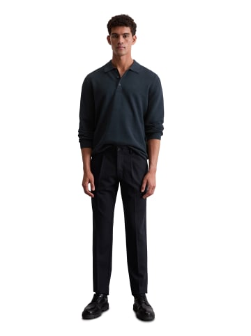 Marc O'Polo Langarm-Poloshirt Piqué regular in dark navy