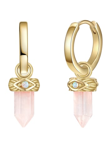 Glanzstücke München Creolen Sterling Silber Opal (synth.) in gelbgold