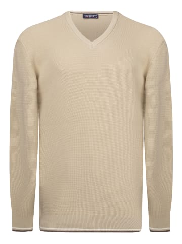 JIMMY SANDERS Pullover Mit V-Ausschnitt in Beige
