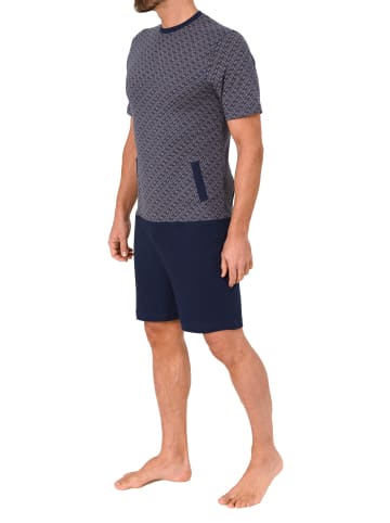 NORMANN Pflegeoverall kurzarm Reißverschluss Rücken - 89018 in navy