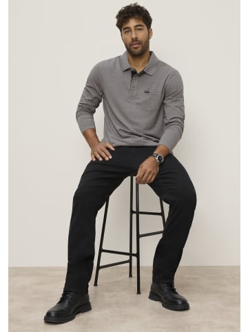 Bruno Banani Langarm-Poloshirt in grau
