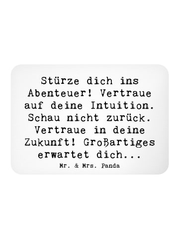 Mr. & Mrs. Panda whiteboardmagnet Spruch Tapferkeit und Intuitio... in Weiß