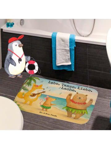 Mr. & Mrs. Panda Duschvorleger Waldtiere Aloha Design mit Spruch in Weiß