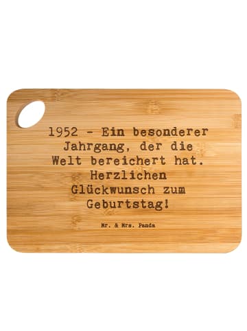 Mr. & Mrs. Panda Schneidebrett Spruch 1952 Geburtstag mit Spruch in Braun