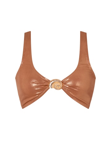 Moda Minx Bikinioberteil Nautilus Shell Crop Bikini Top in Bronze Shimmer