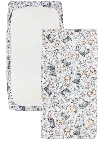 TupTam Baby Kinder Spannbettlaken 2er Pack in grau