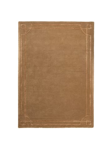 KADIMA DESIGN Teppich Kurzflor im Art-Déco-Stil, Klassische Bordüre, Wohnzimmer in Ocker