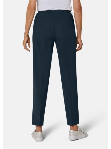 GOLDNER Elegante Stretchhose mit Bügelfalten in marine