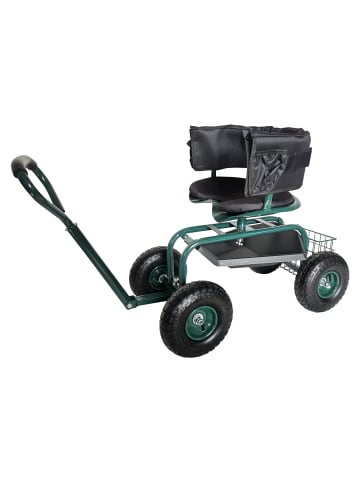 relaxdays Fahrbarer Gartensitz in Grün