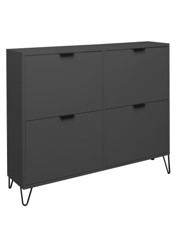58 aufm Kessel SCHUHSCHRANK Erna 120x25x101 Anthrazit matt Lack