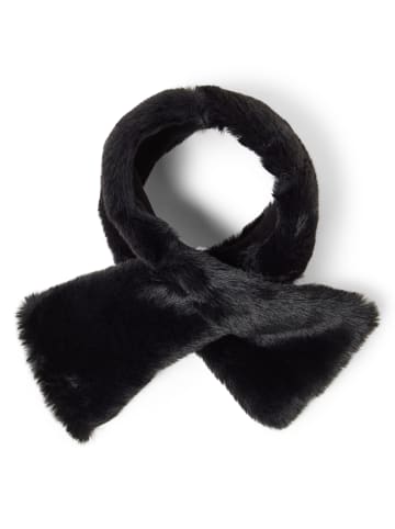 Marie Lund Kunstfellschal in schwarz - 0001
