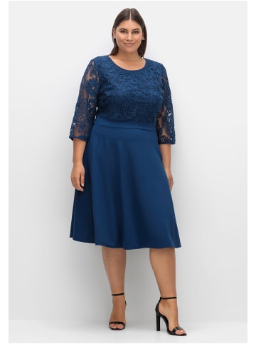 sheego Cocktailkleid in blau