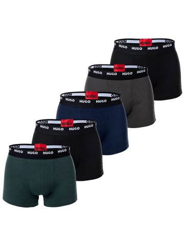 HUGO Boxershort 5er Pack in Schwarz/Blau/Grau/Grün