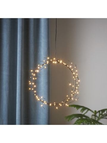 STAR Trading LED Kranz Lichtkranz Dekokranz 95LED D: 24cm in schwarz